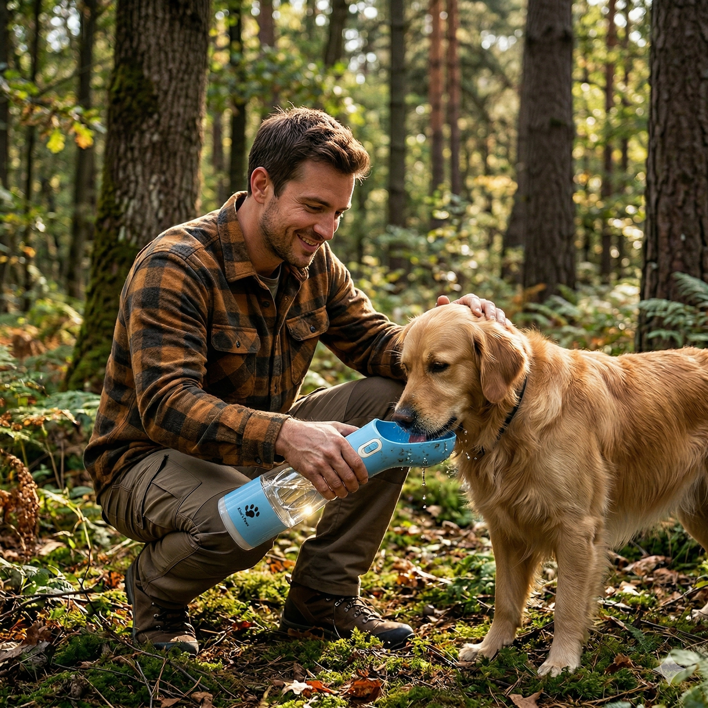 Ultimate 4-in-1 Portable Pet Travel Bottle: Water, Food, Poop Scoop & Bag Dispenser